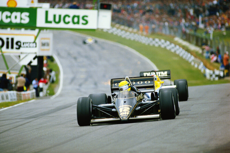 Formula One race cars on track