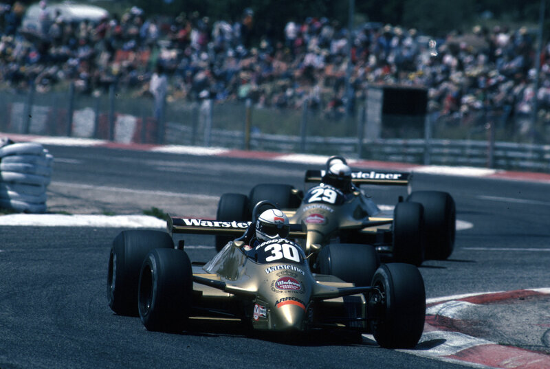 Formula One race cars on track