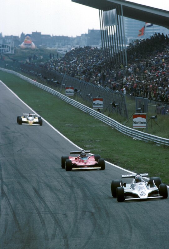 Formula One race cars on track