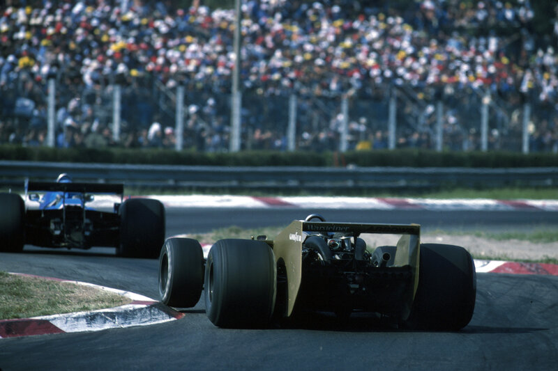 Formula One race cars on track