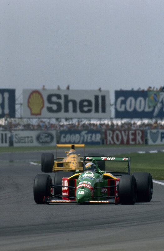 Formula One race cars on track