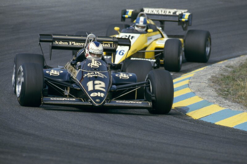Formula One race cars on track