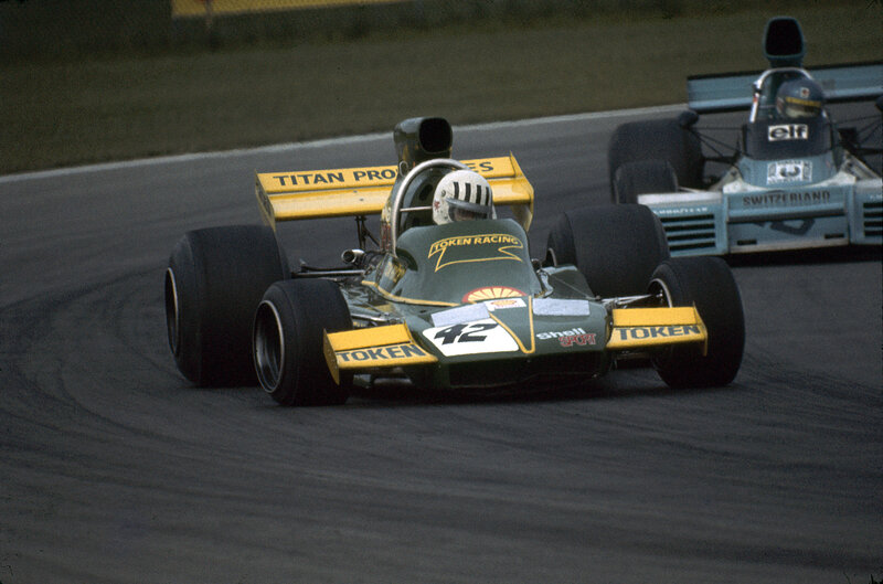 Formula One race cars on track