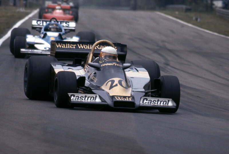 Formula One race cars on track