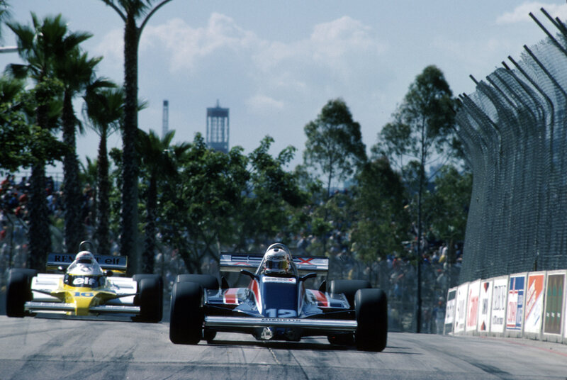 Formula One race cars on track