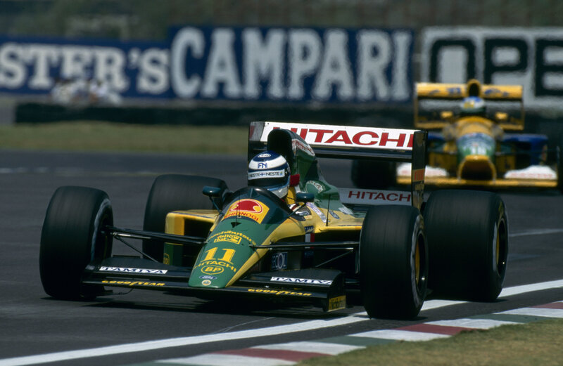 Formula One race cars on track