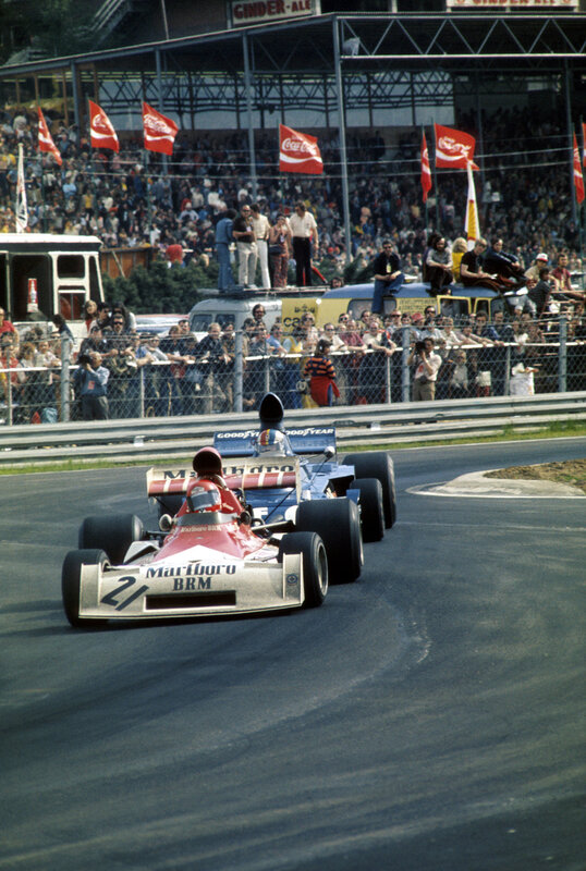 Formula One race cars on track