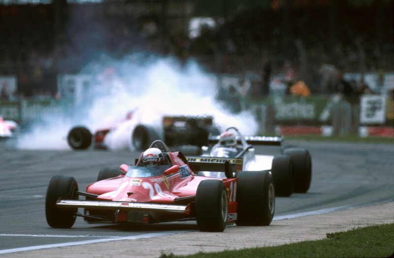 Formula One race cars on track