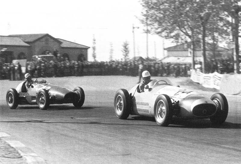 Formula One race cars on track