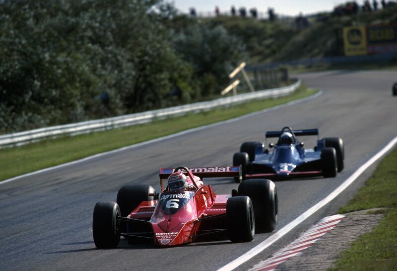 Formula One race cars on track