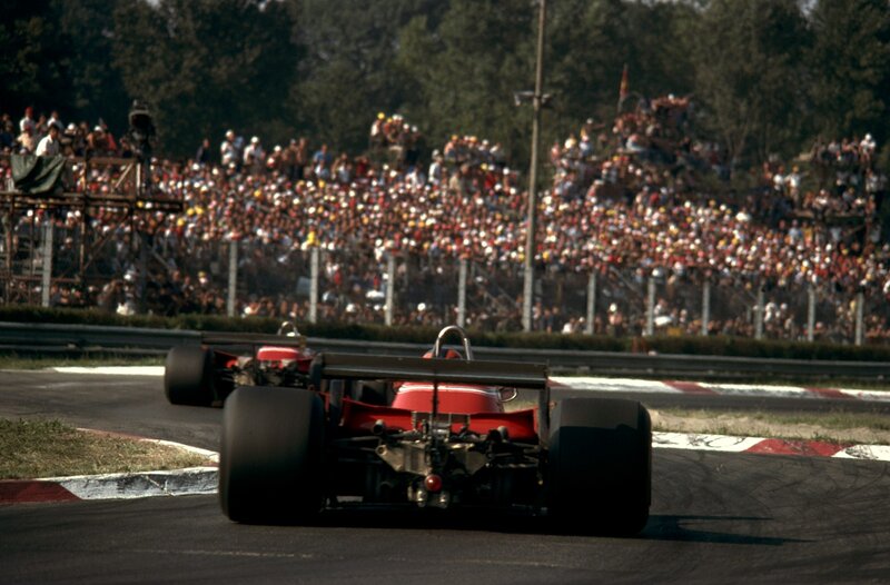 Formula One race cars on track