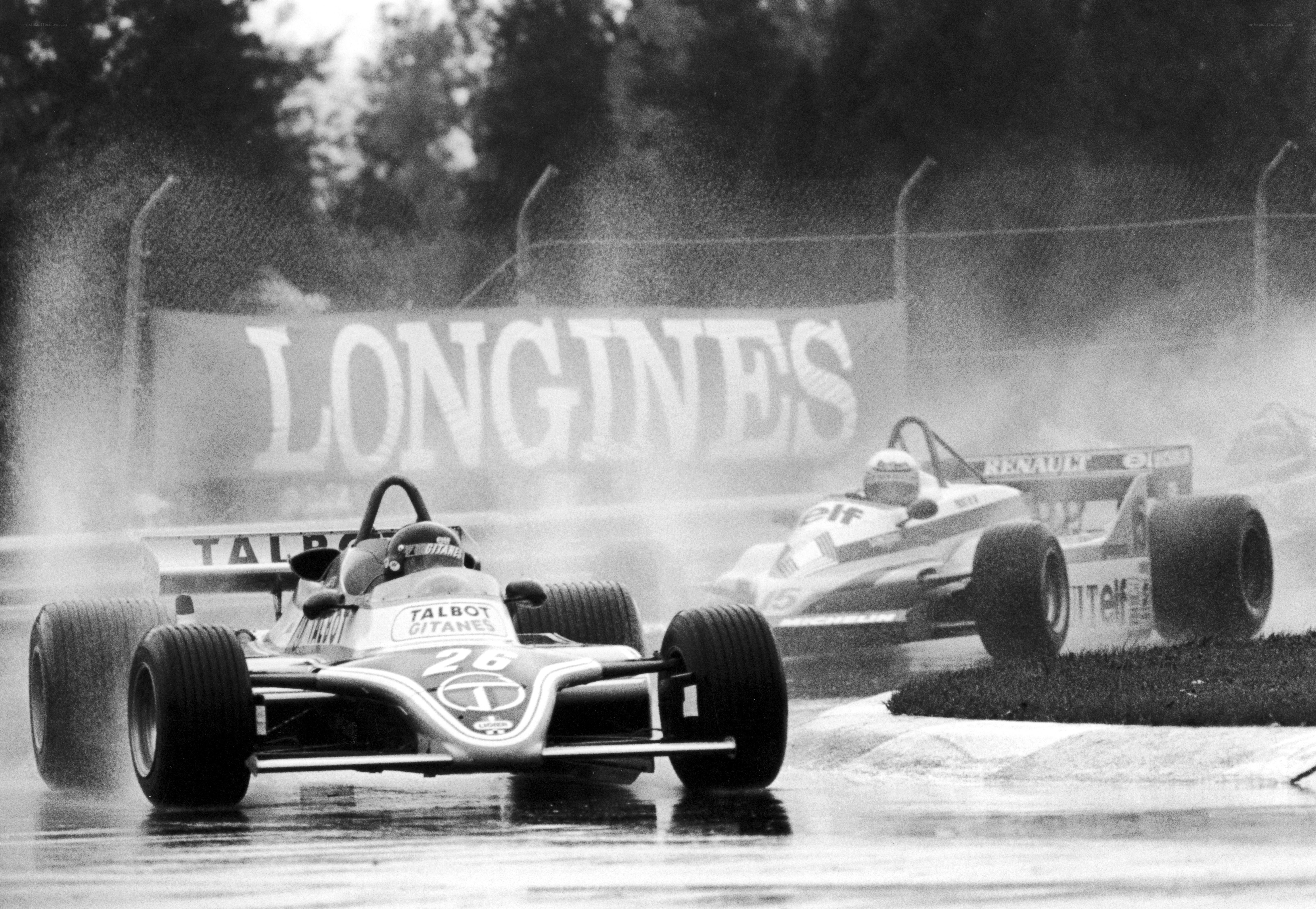 Formula One race in rain
