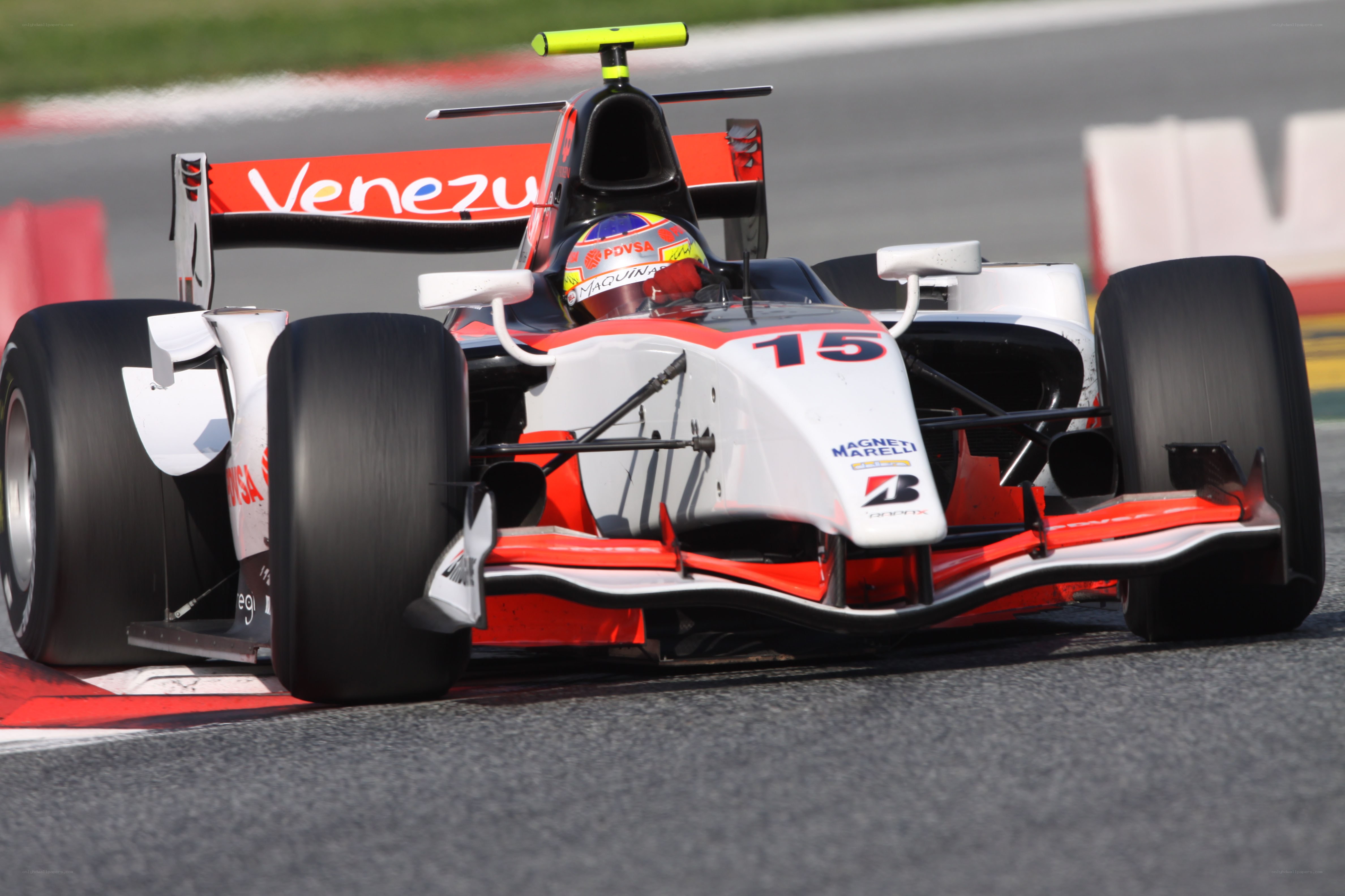 Formula race car on track