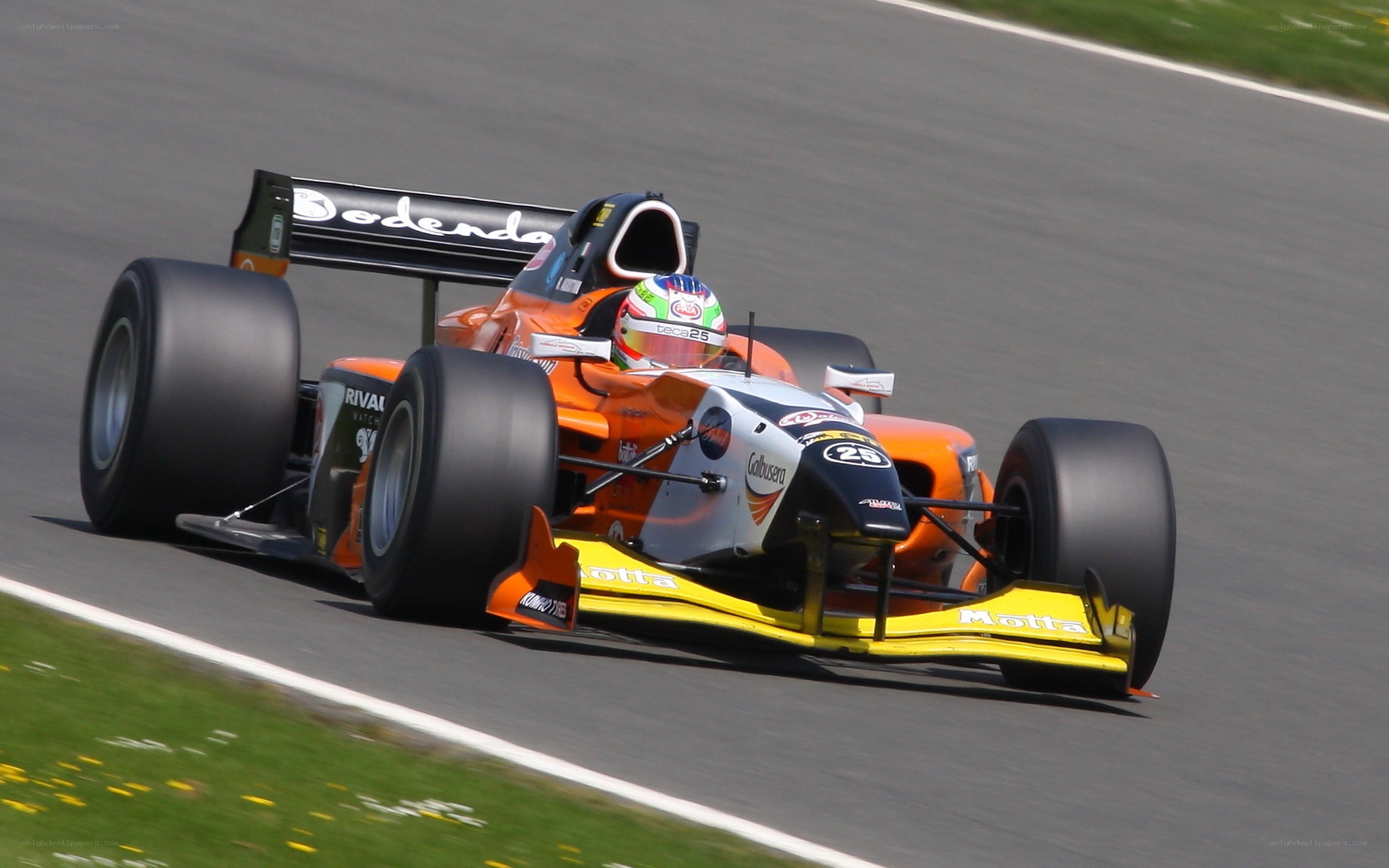 Formula race car on track