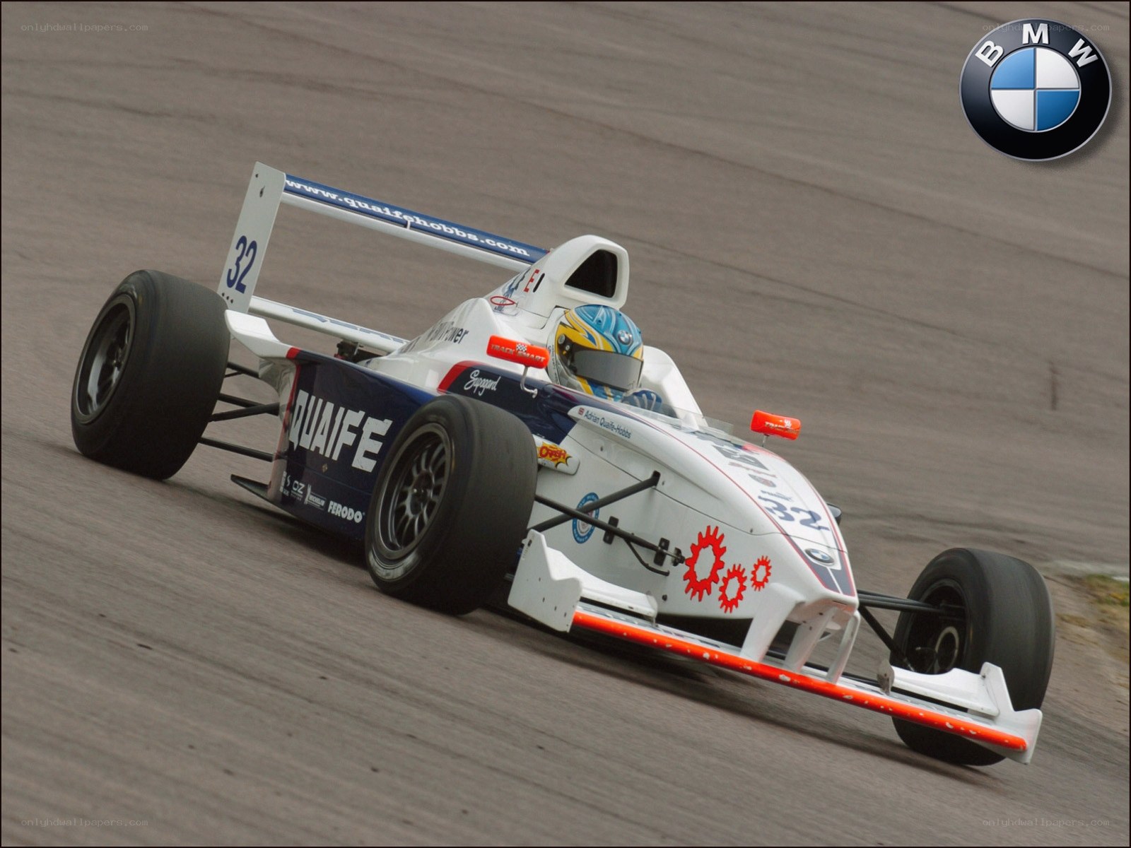 Formula race car on track
