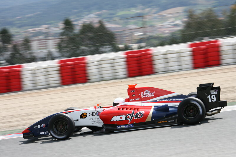 Formula race car on track