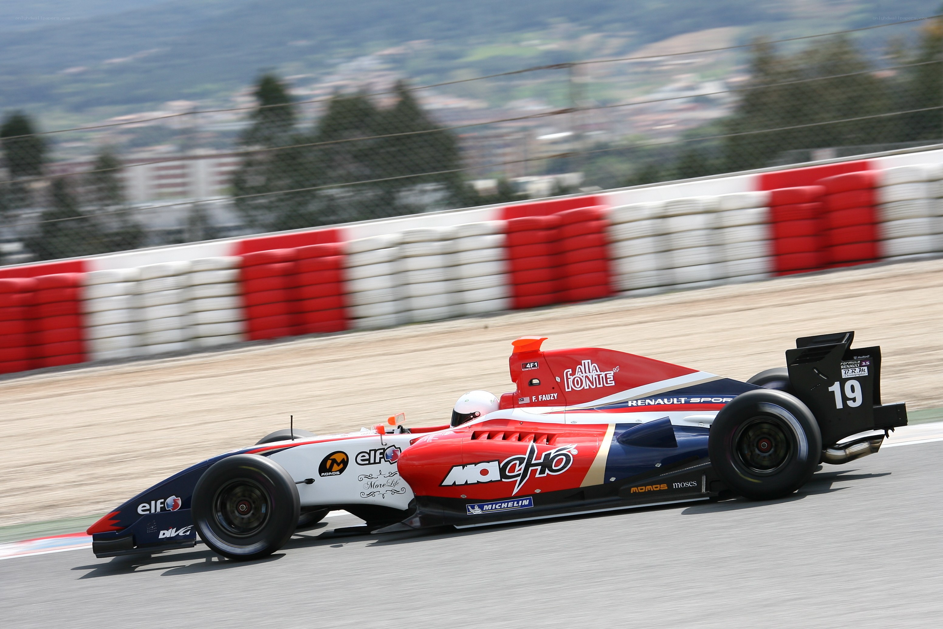Formula race car on track