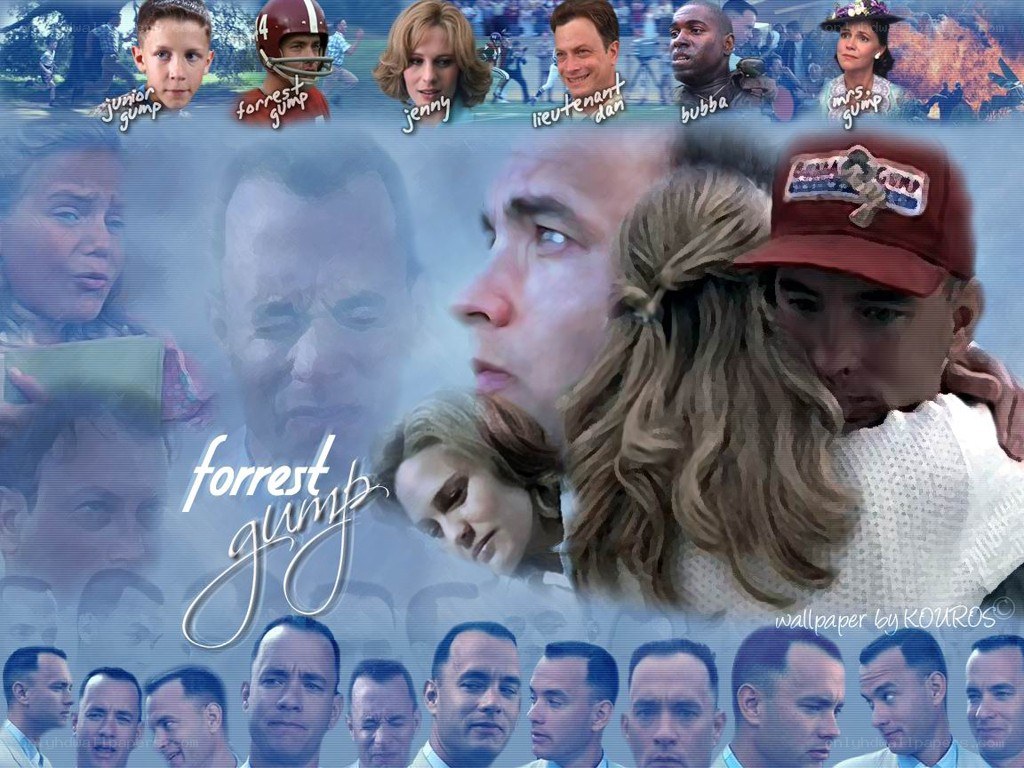 Forrest Gump movie collage