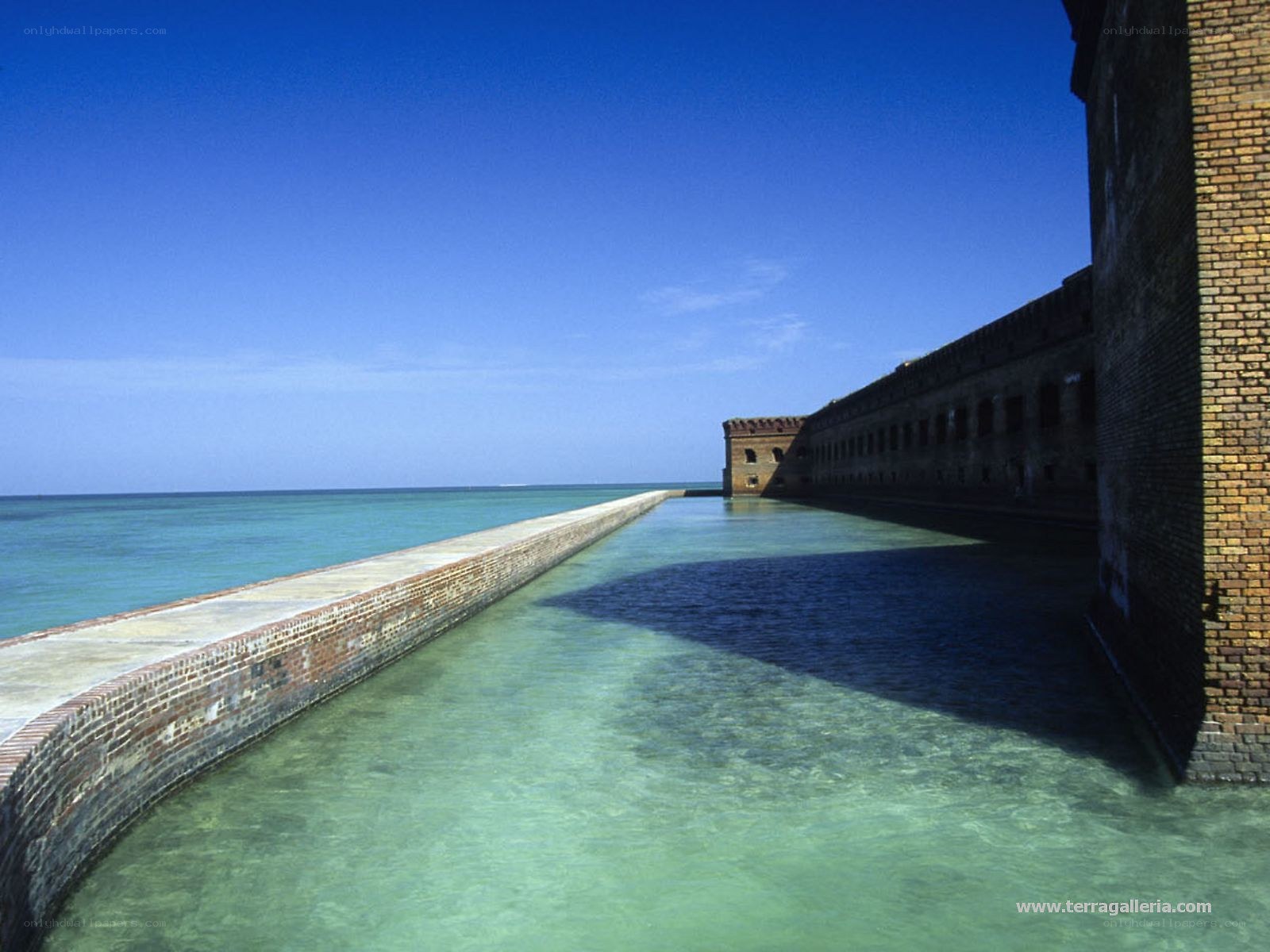 Fort at the ocean's edge