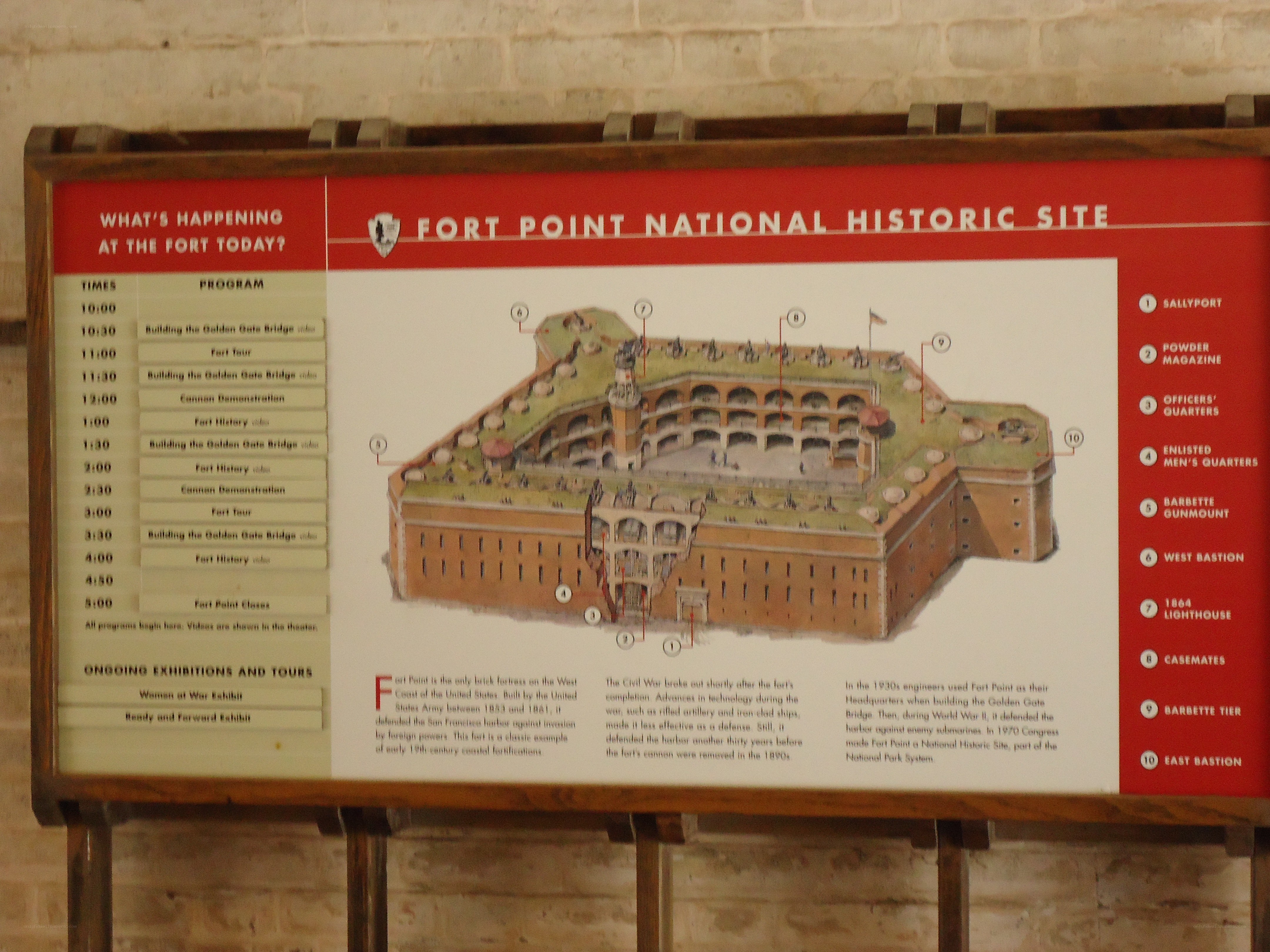 Fort Point information board