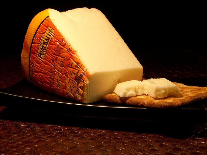 Fort Salut cheese on a plate