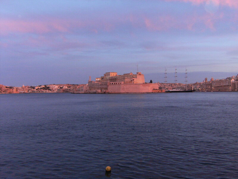 Fort St. Angelo at dusk