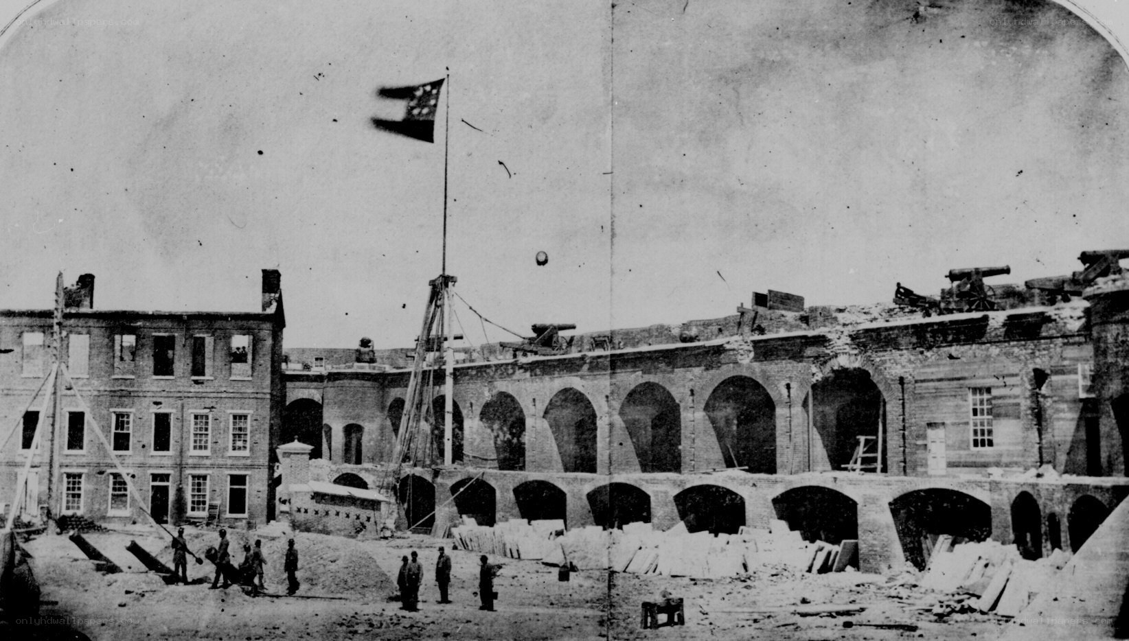 Fort Sumter after bombardment