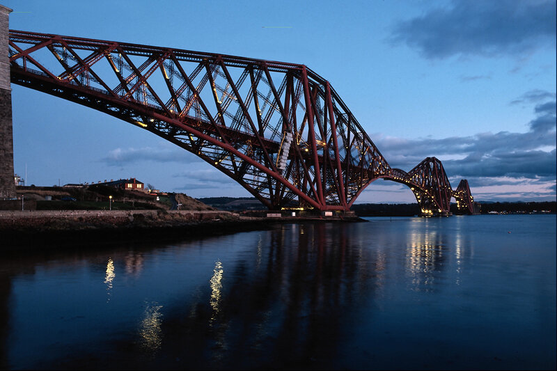 Forth Bridge at dusk