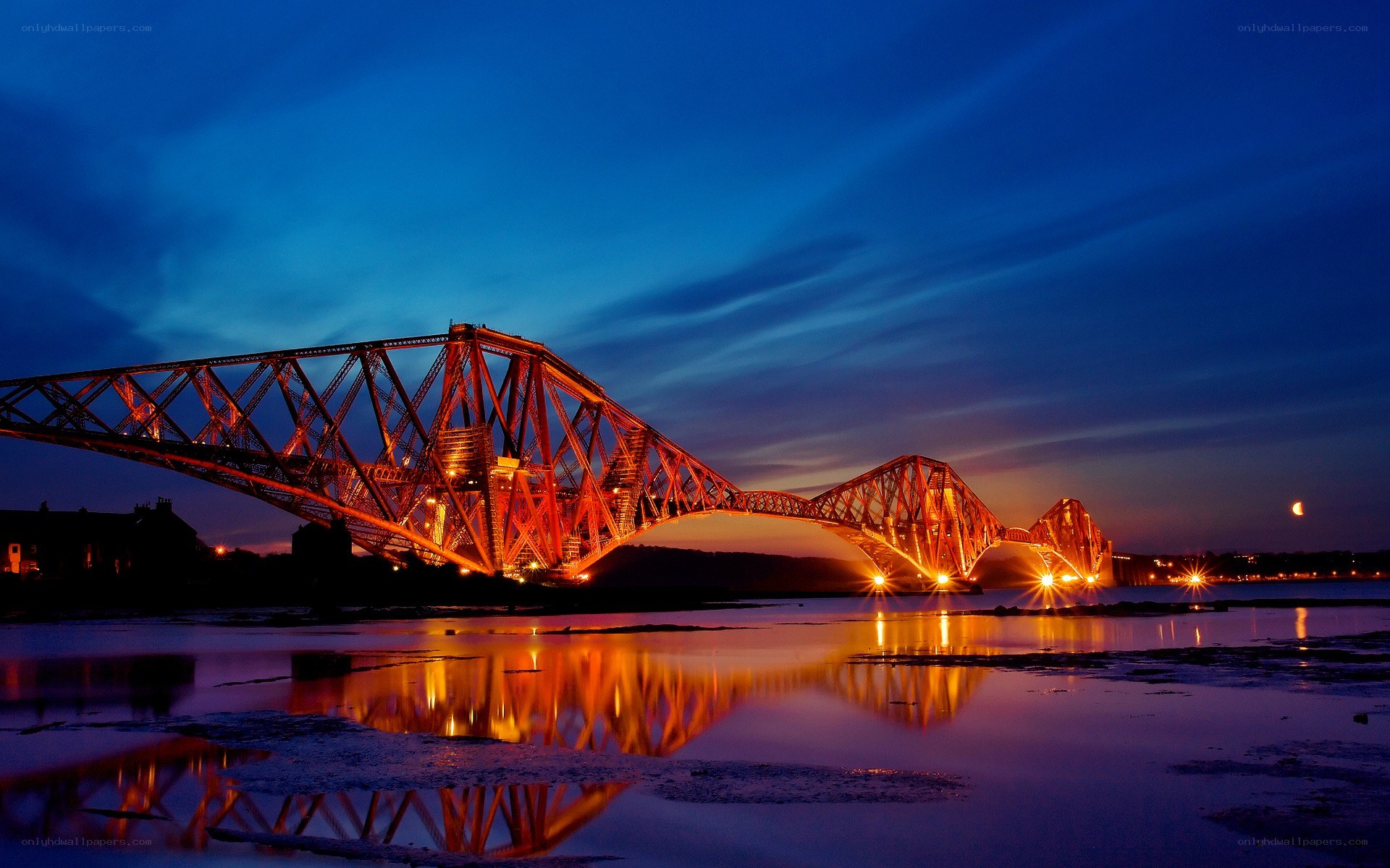 Forth Bridge at dusk