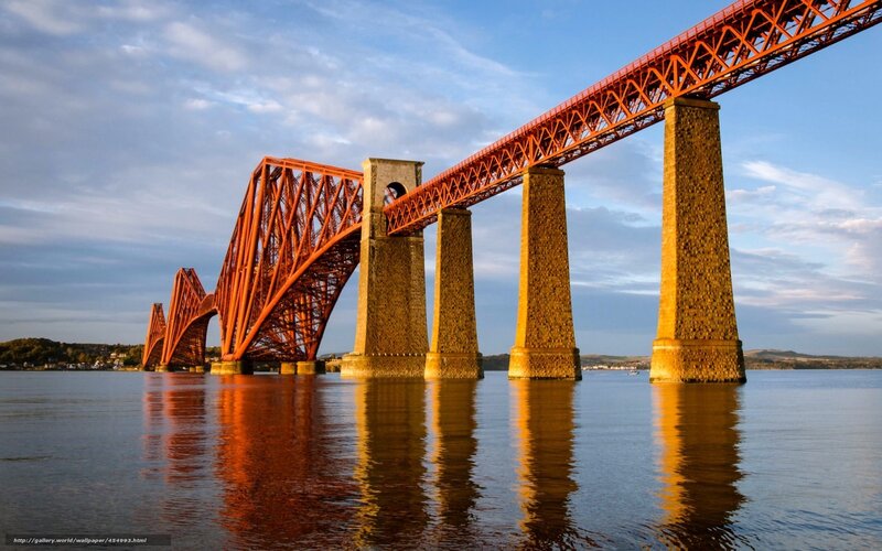 Forth Bridge at sunset