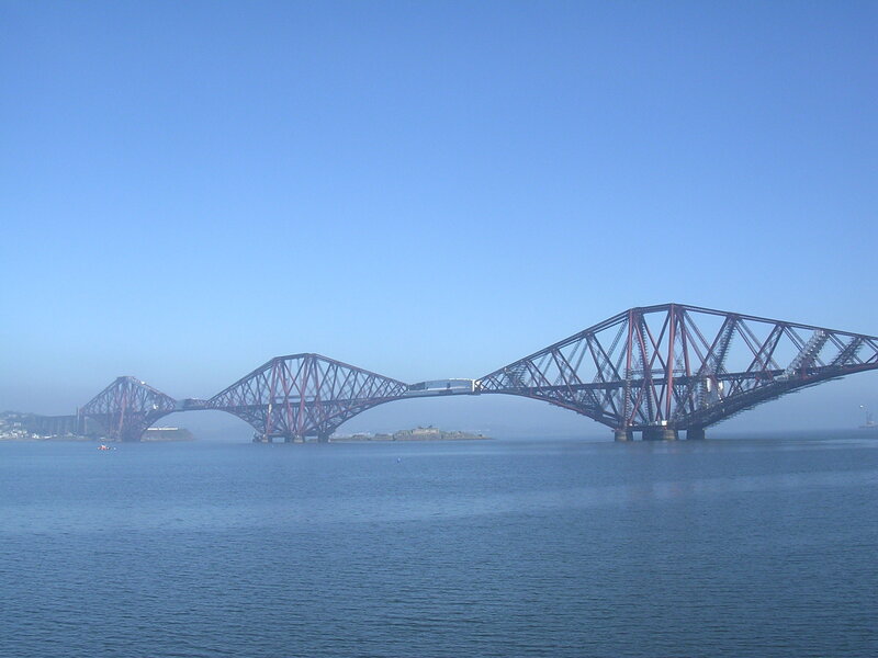Forth Bridge spanning the water