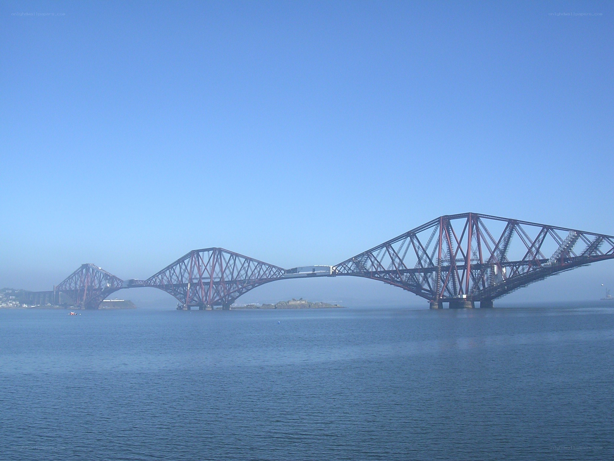 Forth Bridge spanning the water