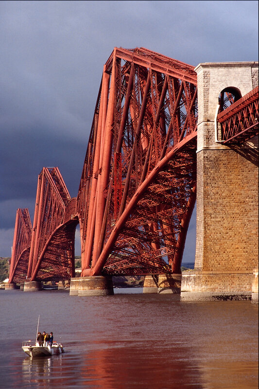 Forth Bridge with boat