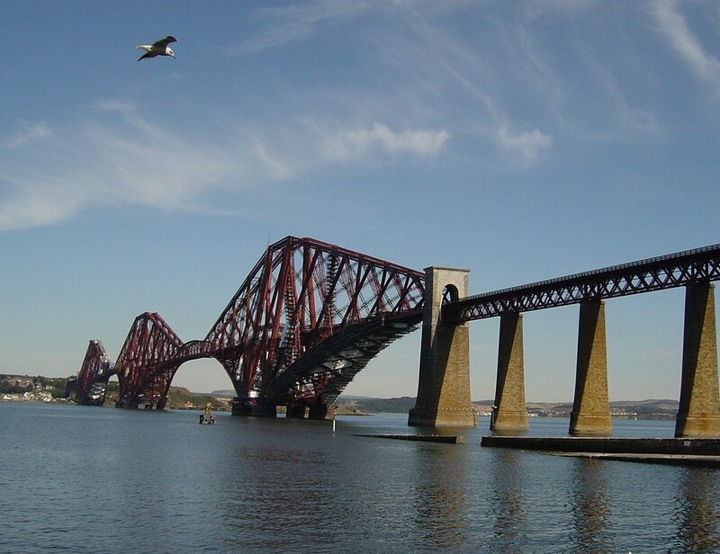 Forth Bridge with seagull