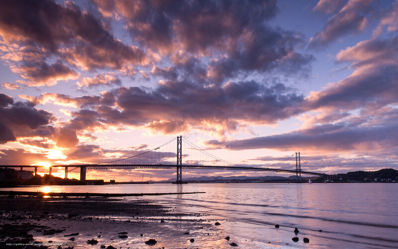 Forth Road Bridge at Sunset