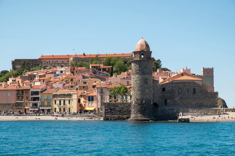 Fortified Coastal Town — Blue