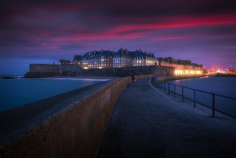 Fortified Coastal Town — Purple