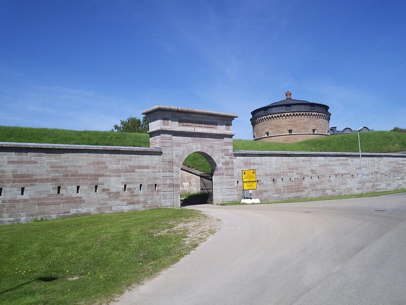 Fortress entrance with tower