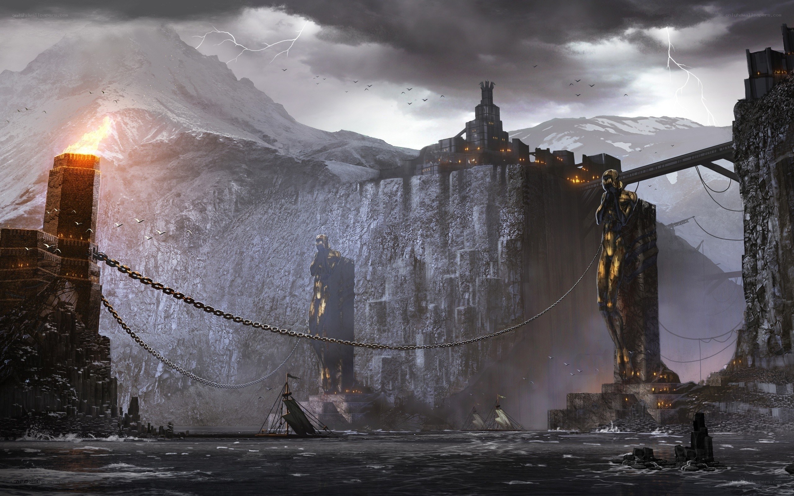 fortress on a cliff