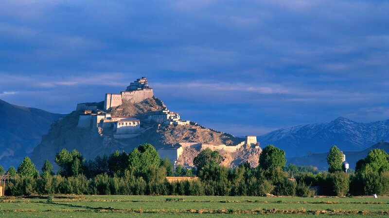 Fortress on a Hill — Blue, Serene