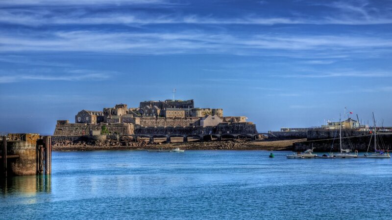 Fortress on a Rocky Island — Blue