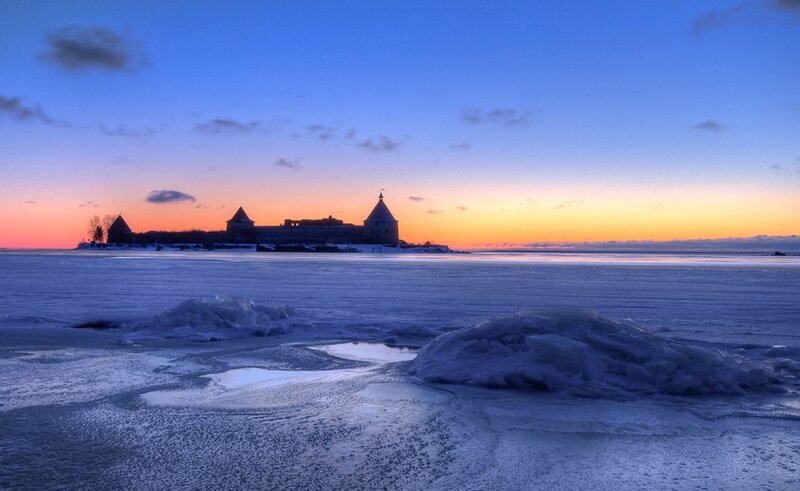 Fortress on Frozen Lake