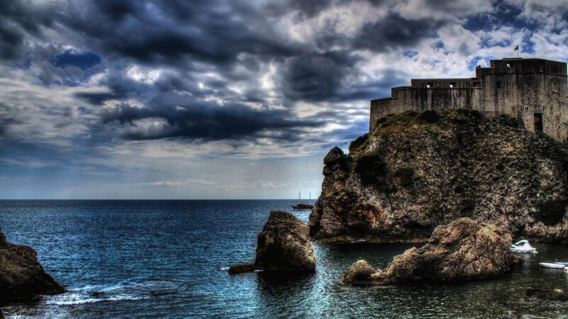 Fortress on Rocky Cliff
