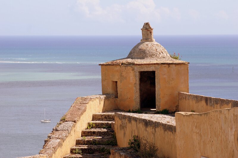Fortress tower overlooking the sea