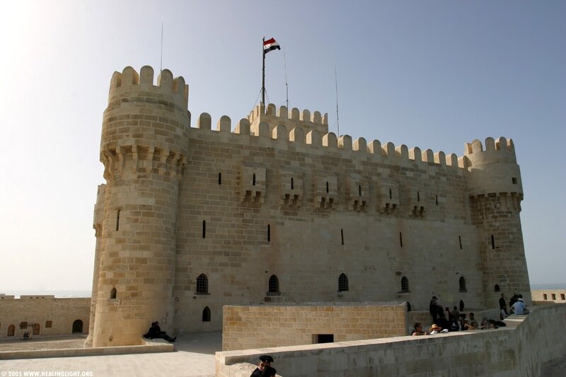 Fortress with Egyptian flag