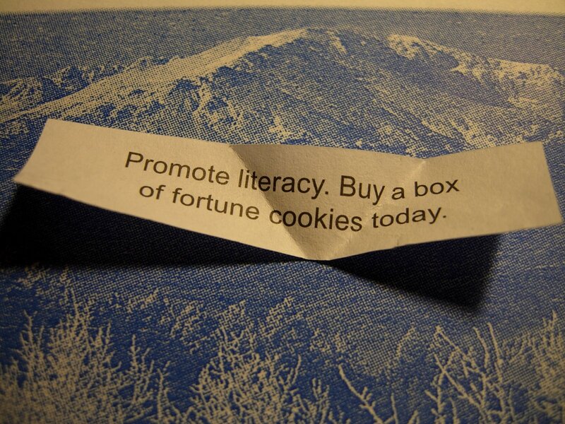Fortune Cookie Message — Blue
