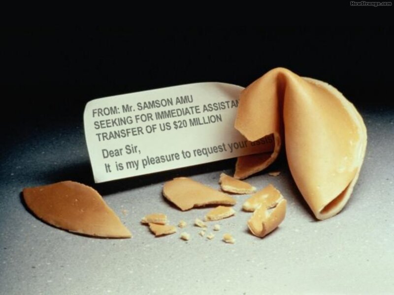 Fortune cookie scam