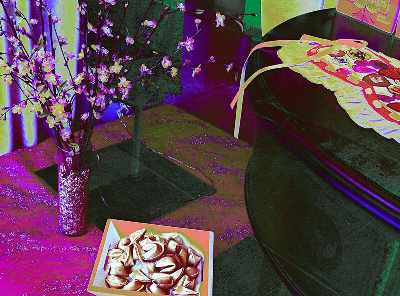 Fortune cookies on a table