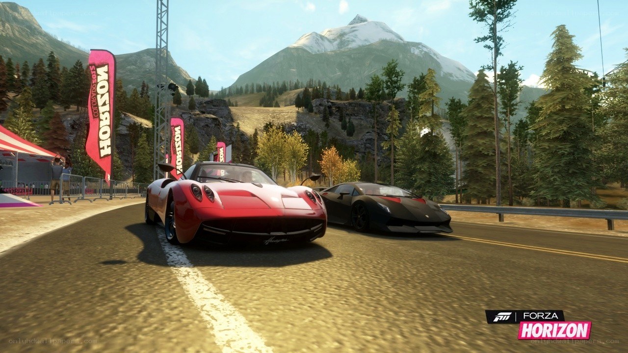 Forza Horizon racing scene