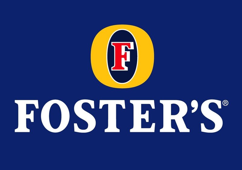 Foster's logo on blue
